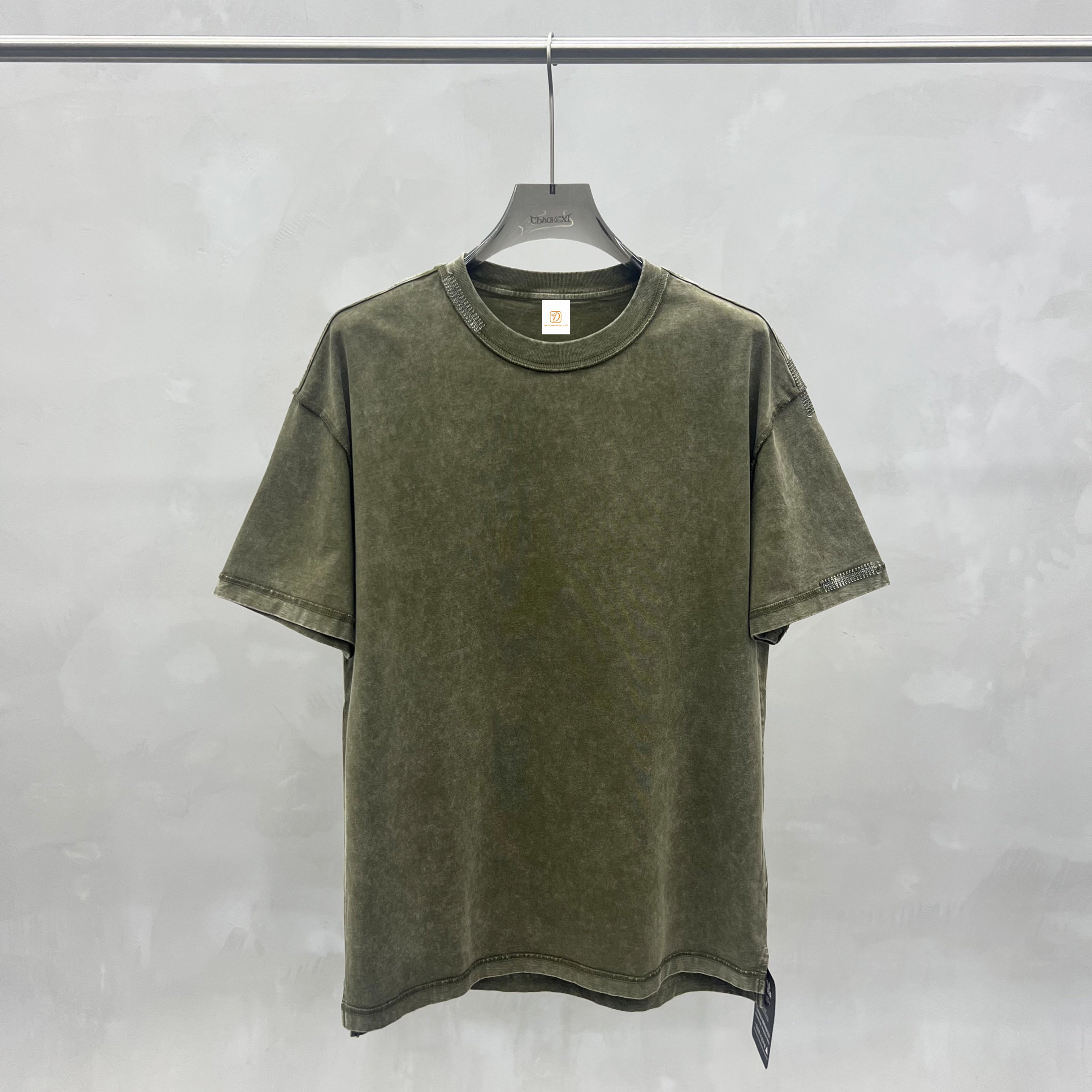 100% Cotton T-shirt Pure Color Custom Embroidery logo Streetwear Tshirt High Quality Design Screen Print Personalized T-shirts