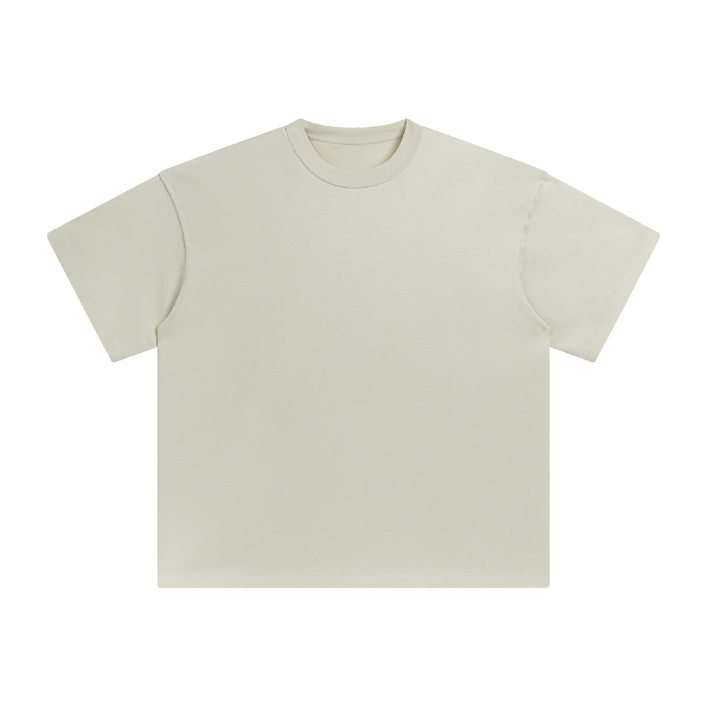 Customized t Shirts Loose High Quality Blank Drop Shoulder Round Neck Fashionable Distressed Heavy Cotton Tshirt for Men