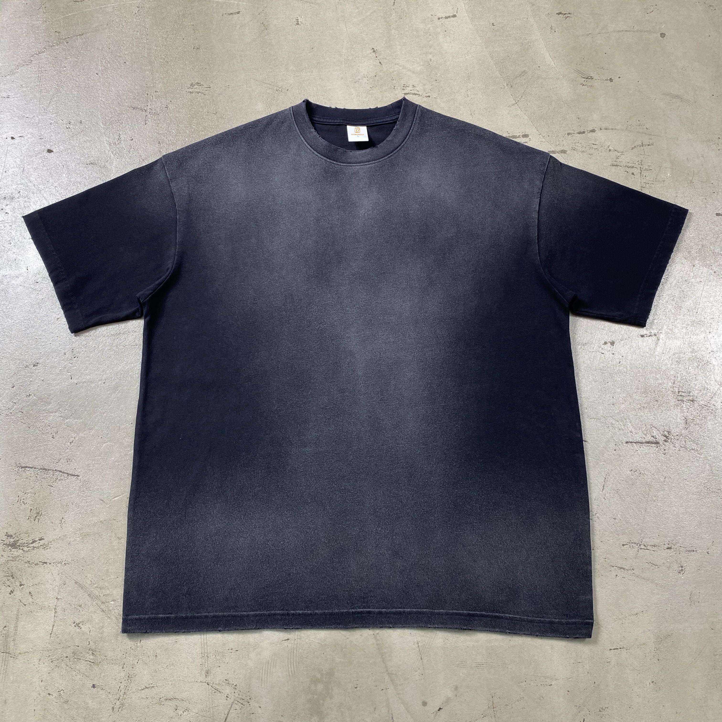 Custom High Quality Washed Vintage Drop Shoulder Blank Short Sleeve 100% Cotton Screen Print Personalized T-shirt for Men Women