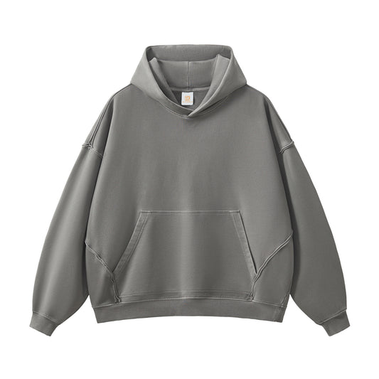 100% Cotton Heavyweight Custom French Terry Acid Wash High Quality Streetwear Unisex Oversized Drop Shoulder Hoodie