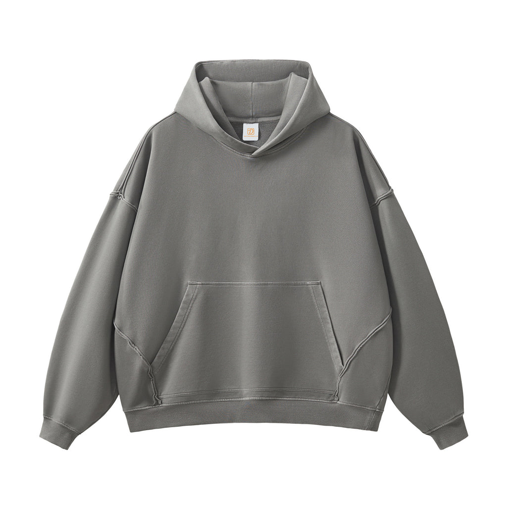 Men's Hoodies Heavy Cotton Custom Terry Washed Heavyweight Wholesale Price Blank Pullover High Quality Streetwear Hoodie for Men