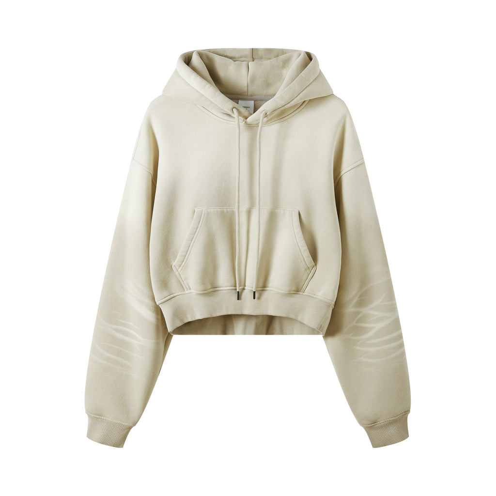 Wholesale Pullover Cropped Fashion Heavyweight Custom Embroidered Blank Acid Wash Streetwear Vintage Hoodie Manufacturers