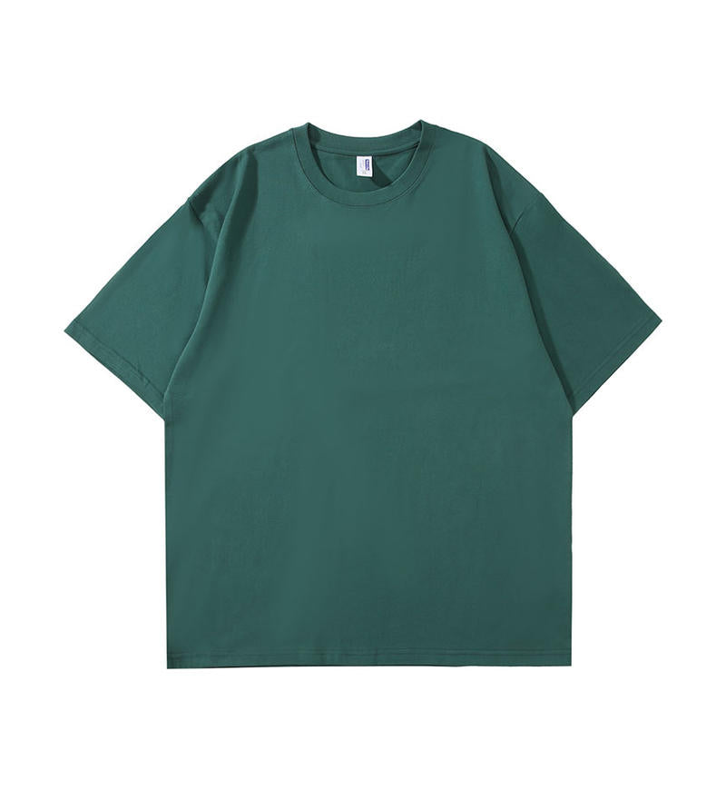 Plus Size Round Neck Heavy Cotton Streetwear Pure Color High Quality Drop Shoulder Wholesale Price t Shirts Printing