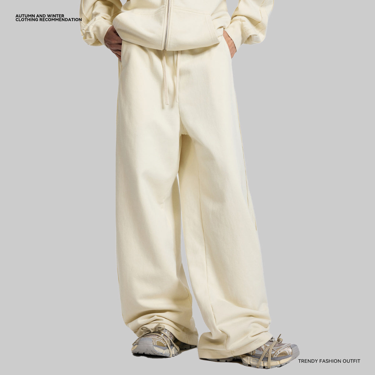 Wholesale Sweatpants From a Trendy Brand Heavy Duty Long Pants with Decorative Elastic Waistband Men Sweatpants High Quality