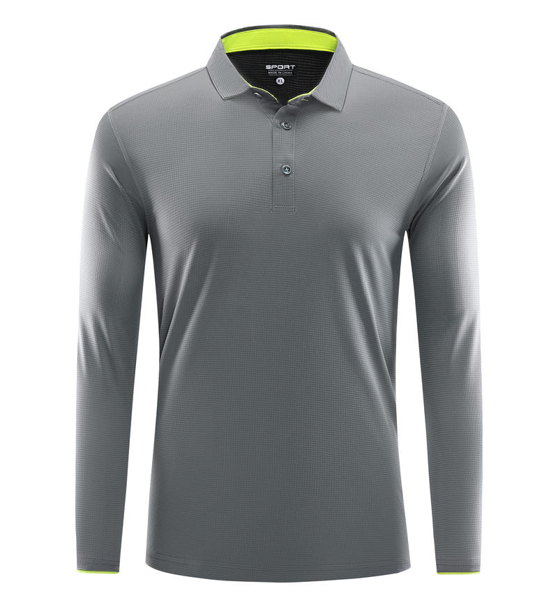 8 Color Quick Drying Long Sleeved Button Down POLO Shirt Can Customized Polo Shirt Embroidered  Spring and Autumn Collection