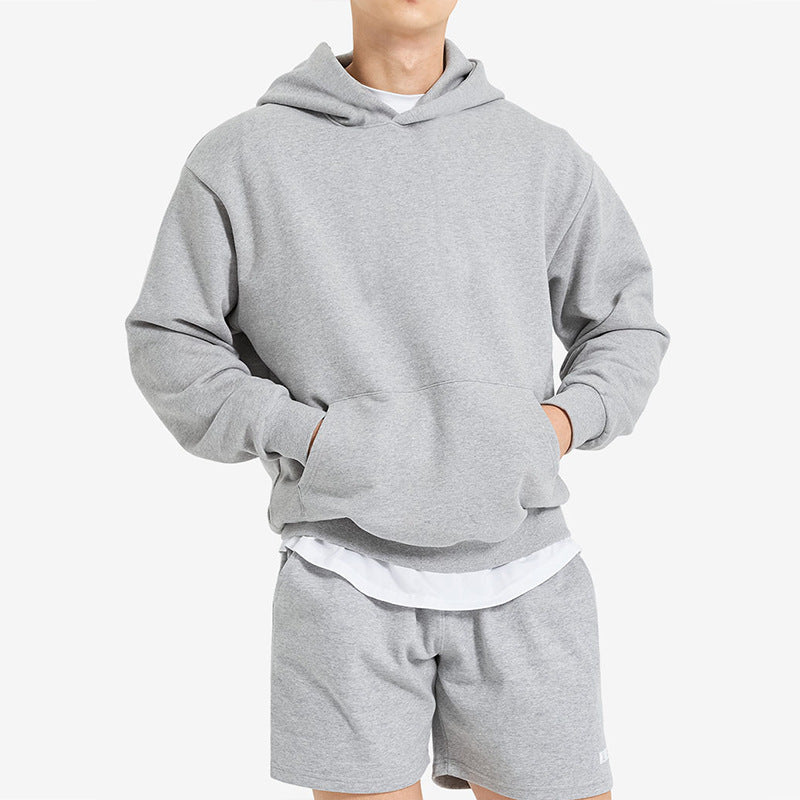 Loose Drop Shoulder Hoodie Custom logo Wireless High Quality Distressed Embroidery Fashion Design Mens Hoodies and Sweatshirts