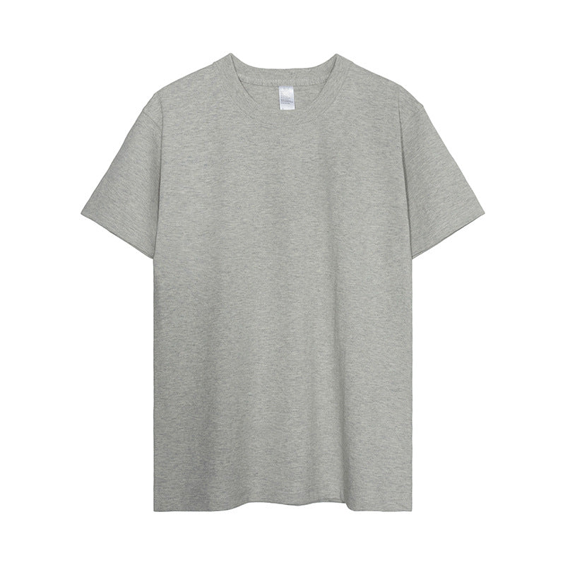13 Colors Pure Cotton Japanese Style Heavyweight American Retro Solid Color Round Neck Seamless Basic T Shirt for Men and Women