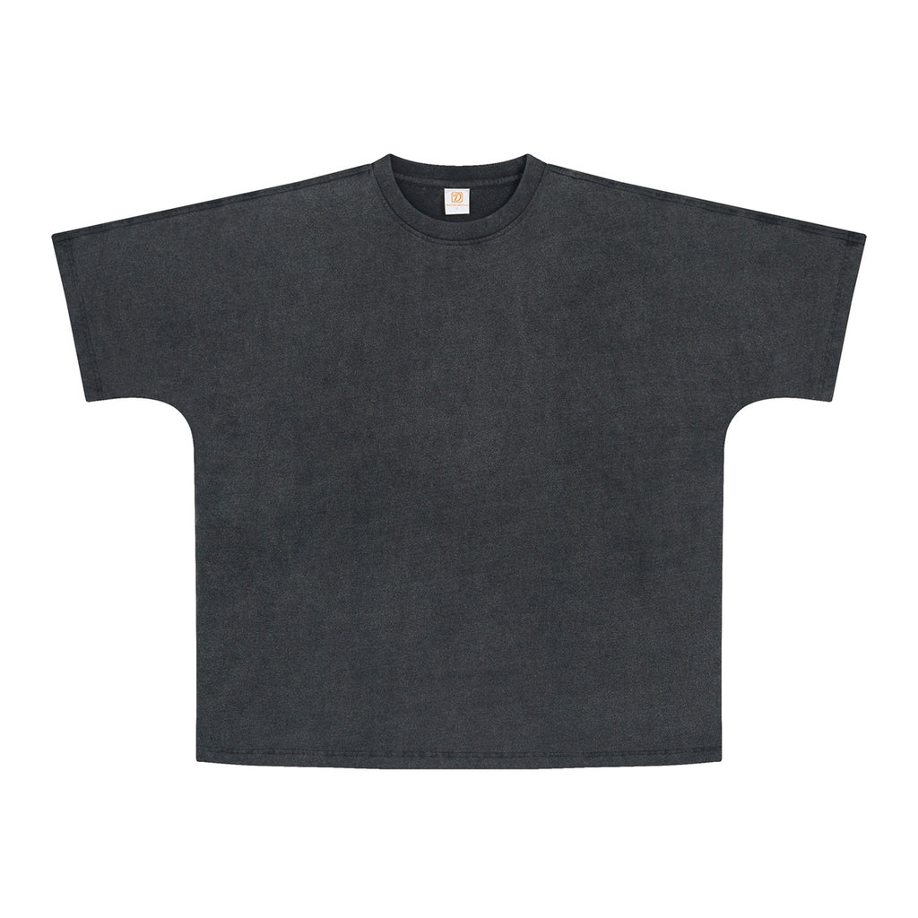 Customized t Shirts Basic Loose Short Sleeved Oversized t Shirt with Seamless Shoulders and Distressed Washed Vintage Style