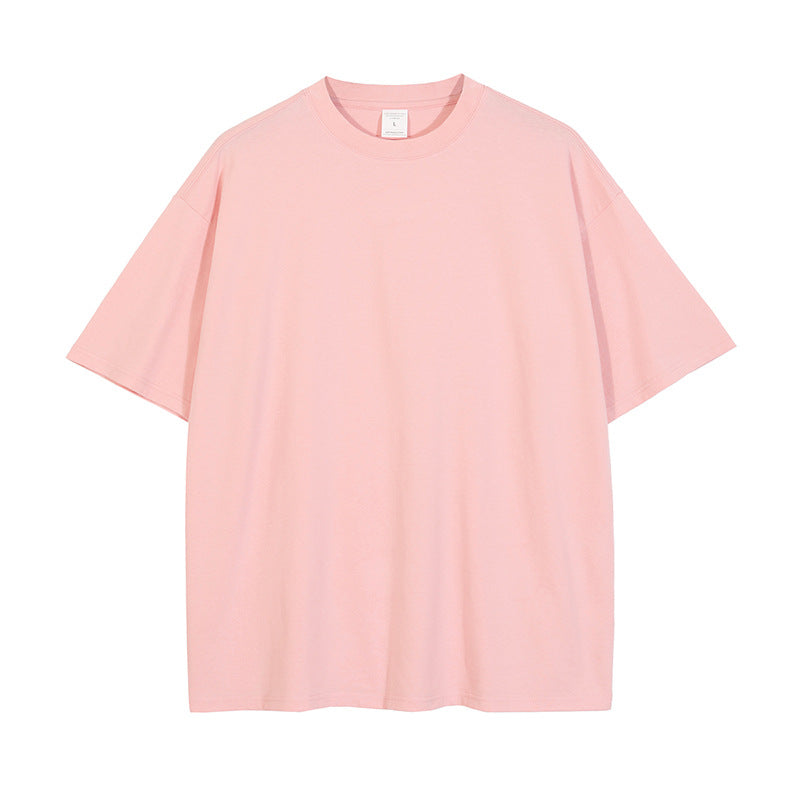 High Quality Cropped t Shirts Custom Pure Cotton Solid Color Dropped-shoulder Loose t Shirt Personalized Design French Terry