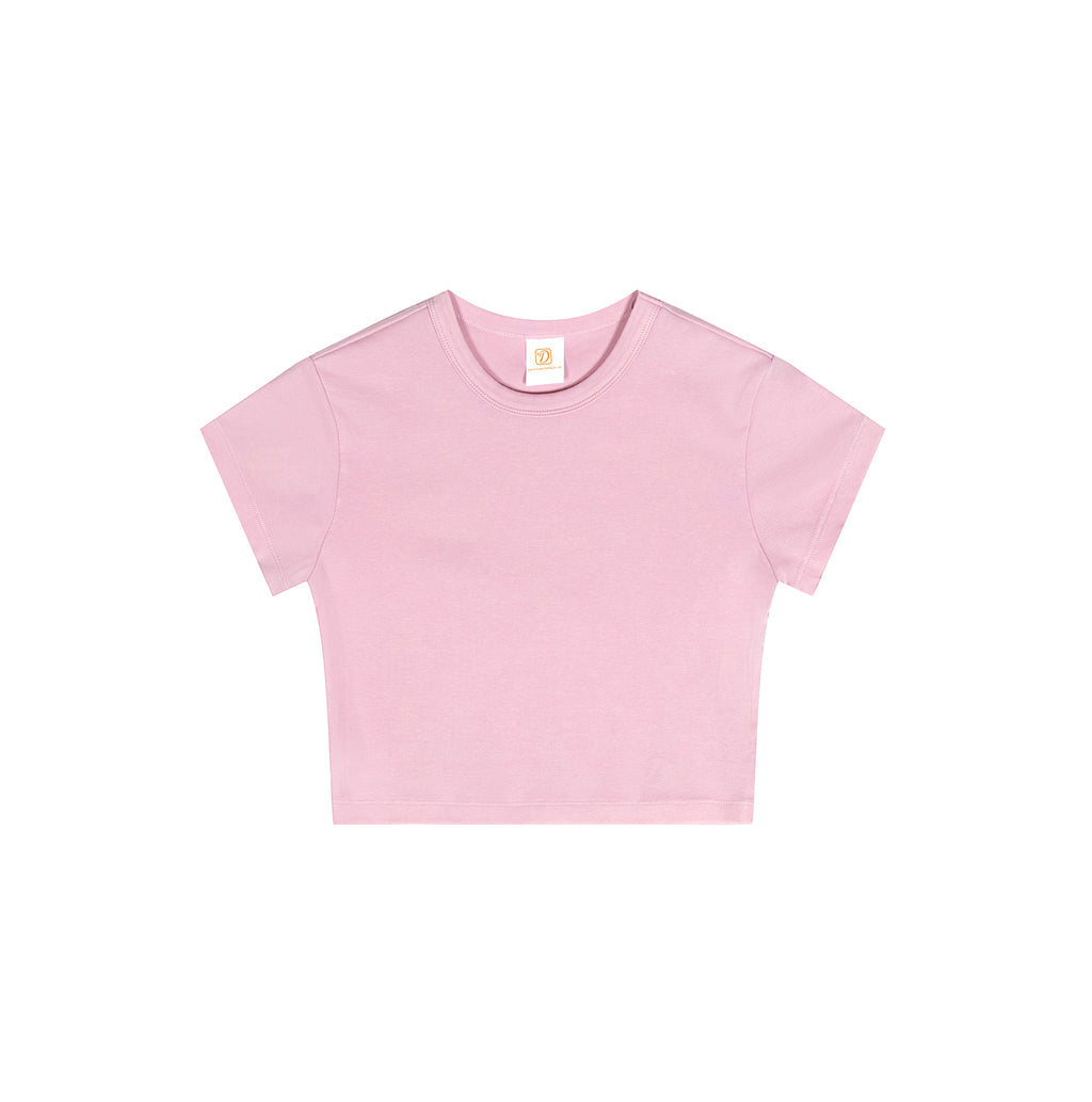 Heavy Cotton Tshirt Crop Top Custom Acid Washe Short Style Round Neck Plain t Shirt High Quality Streetwear Girls t Shirts