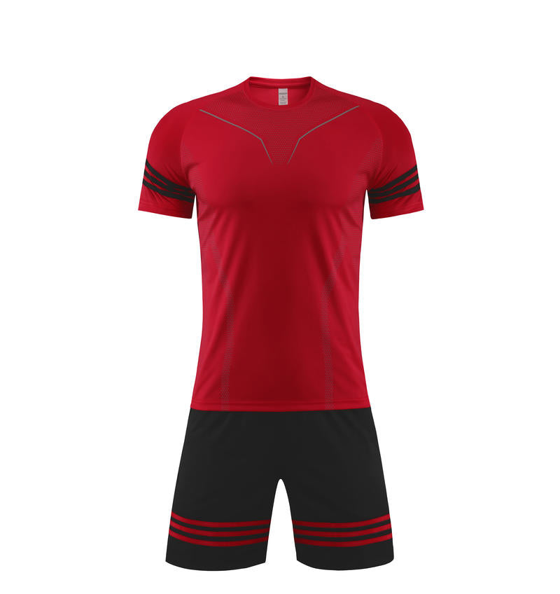 Suit Manufacturer Custom logo 100% Polyester Fiber 5 Color Children's Quick Drying Football Uniform t Shirts Suit High Quality