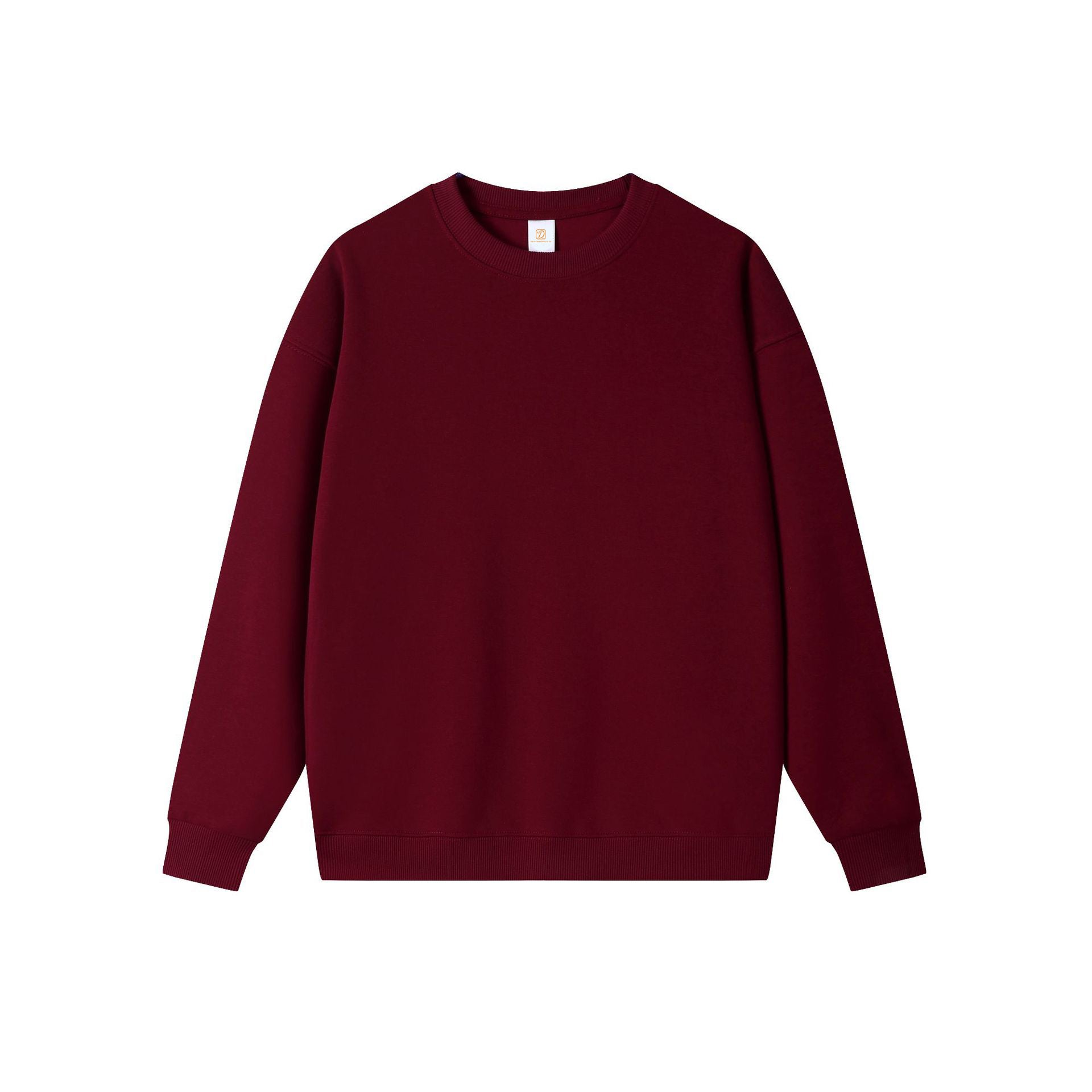 100% Cotton Hoodie Wholesale Plus Size Crewneck Pure Color High Quality Custom Streetwear Puff Printing Hoodie for Men