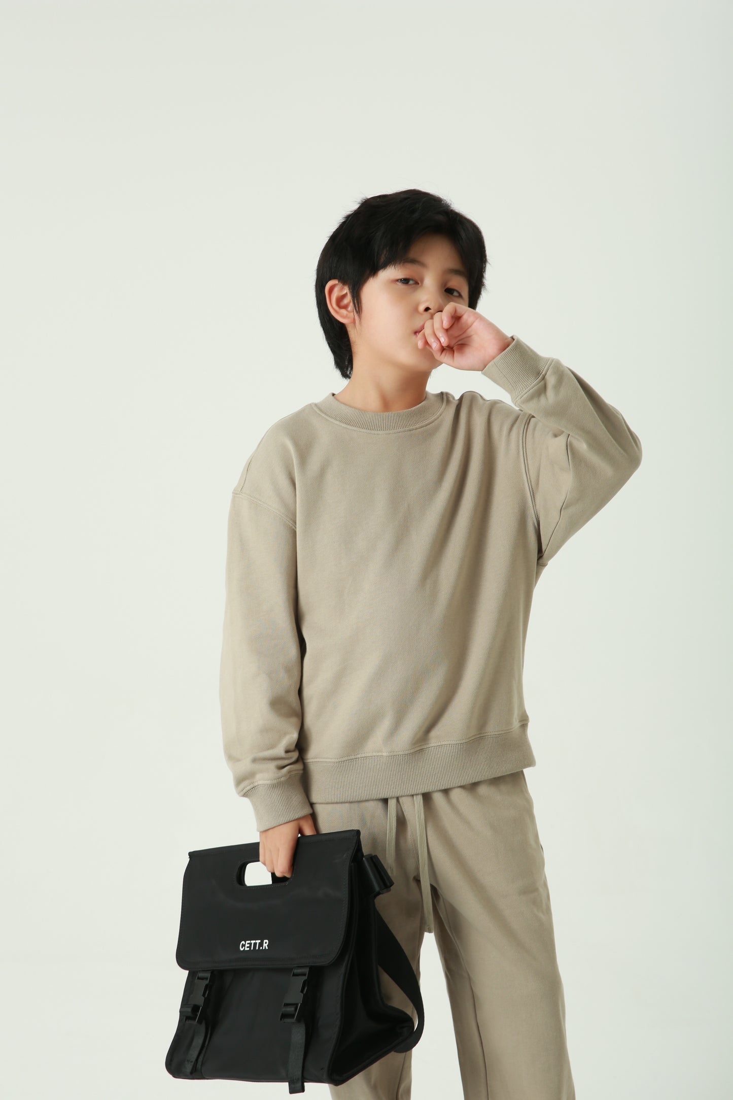 Manufacturer Hoodies Children's Heavyweight High Quality 100% Cotton Thick Blank Custom Terry Crewneck Streetwear Hoodies Kids