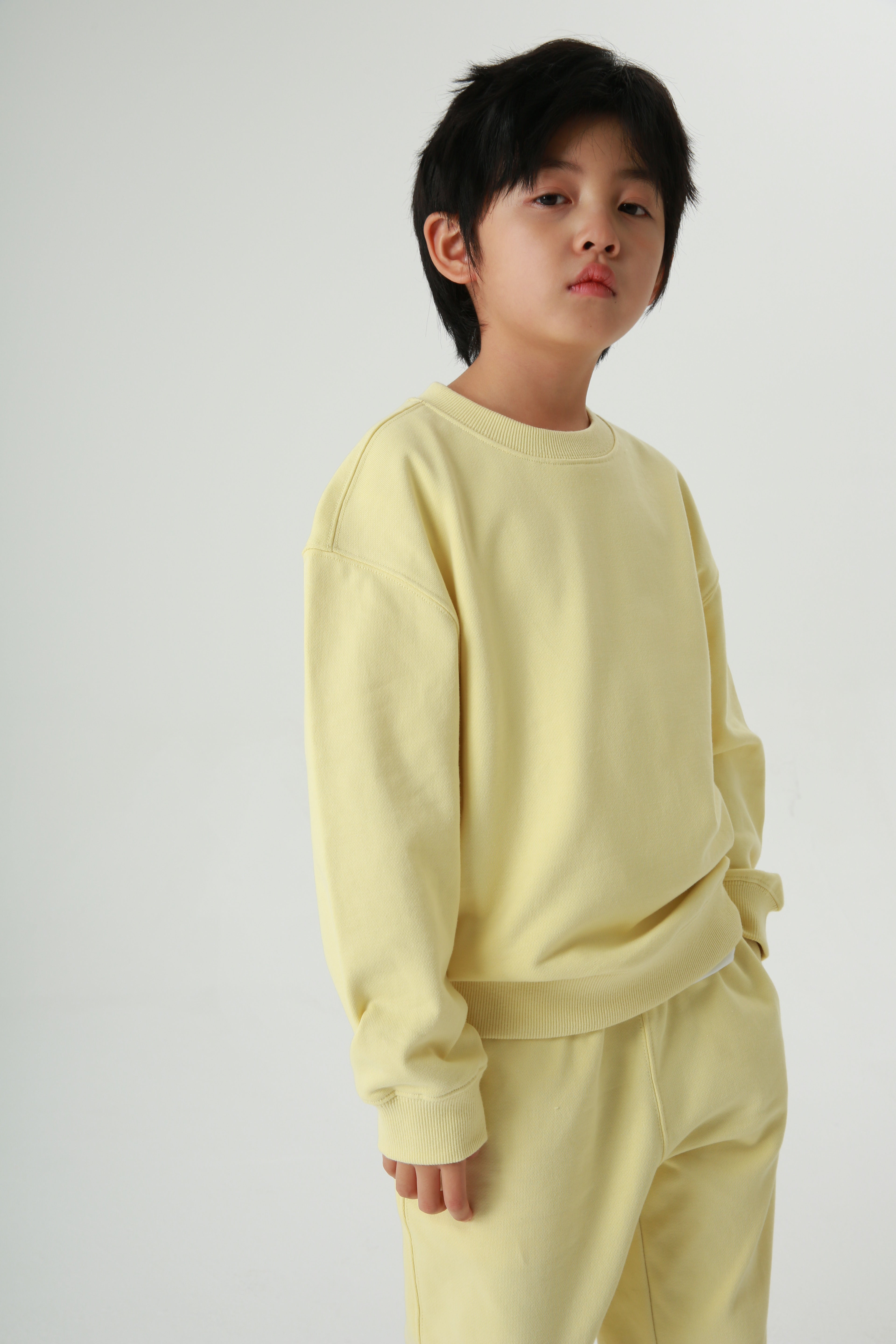 Manufacturer Hoodies Children's Heavyweight High Quality 100% Cotton Thick Blank Custom Terry Crewneck Streetwear Hoodies Kids