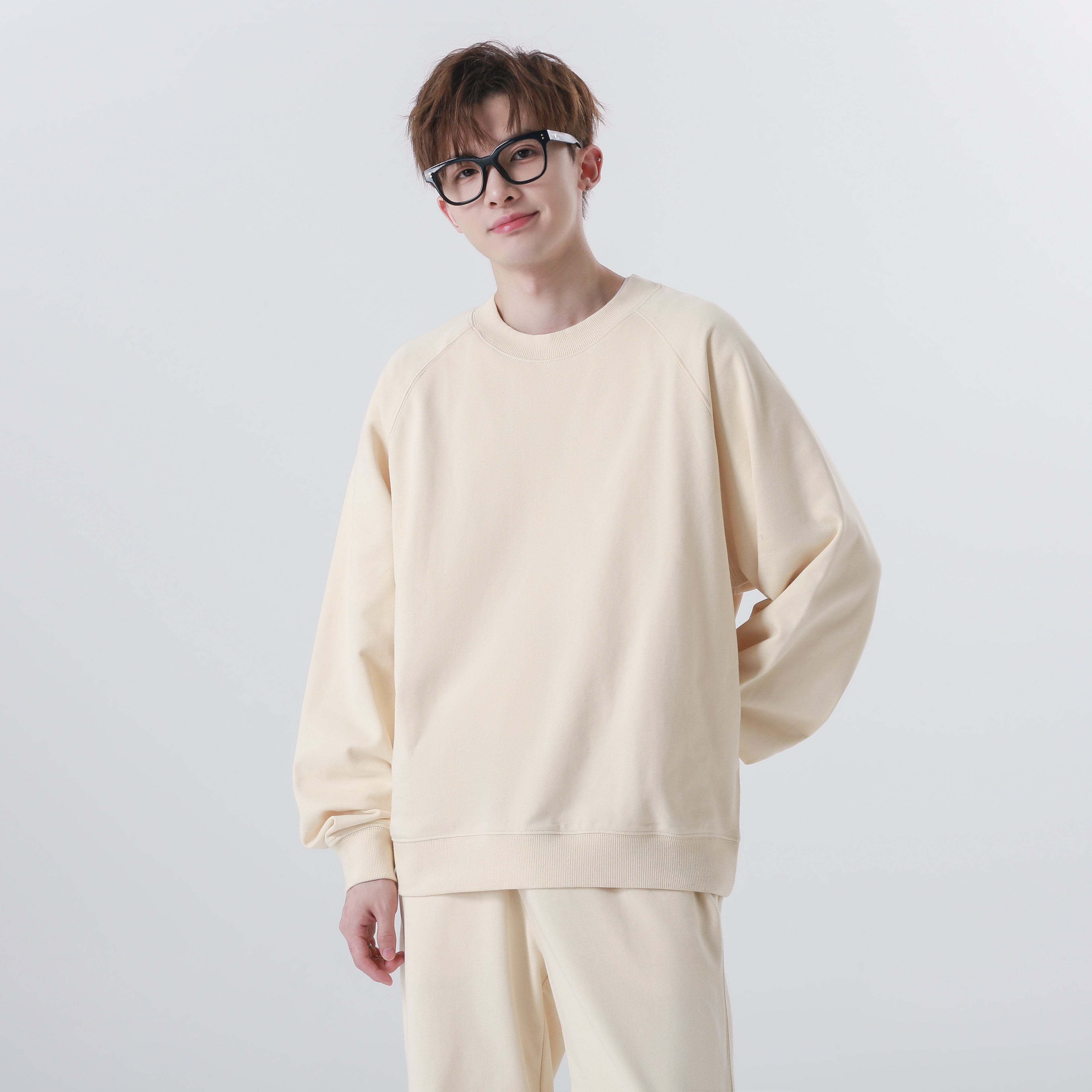 Wholesale Round Neck Cross-shoulder Streetwear Pure Color Distressed Embroidery High Quality 100% Cotton Men's Hoodies