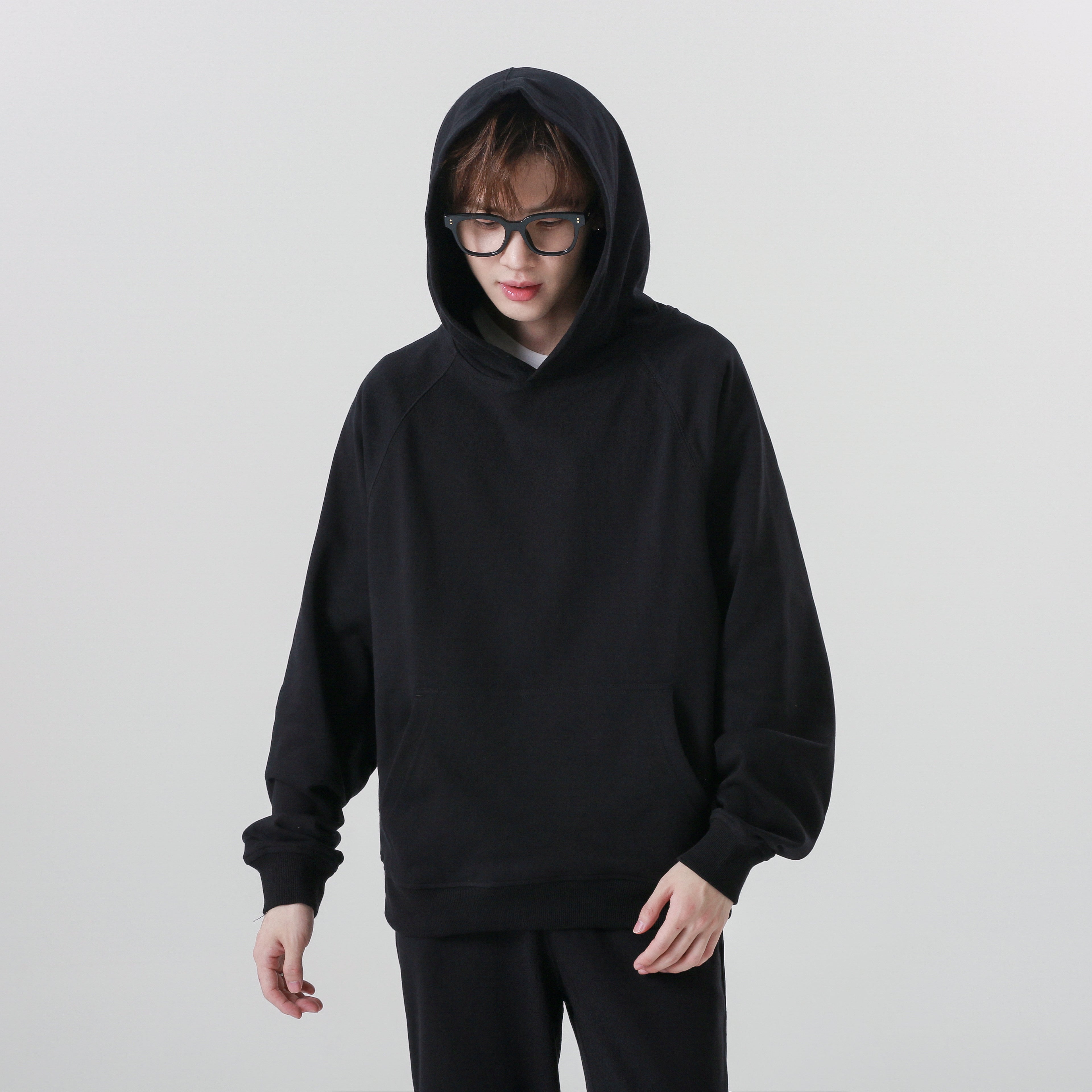 Heavyweight 100% Cotton Blank Raglan Sleeve Streetwear High Quality Distressed Embroidery Custom logo Fashion Wholesale Hoodies