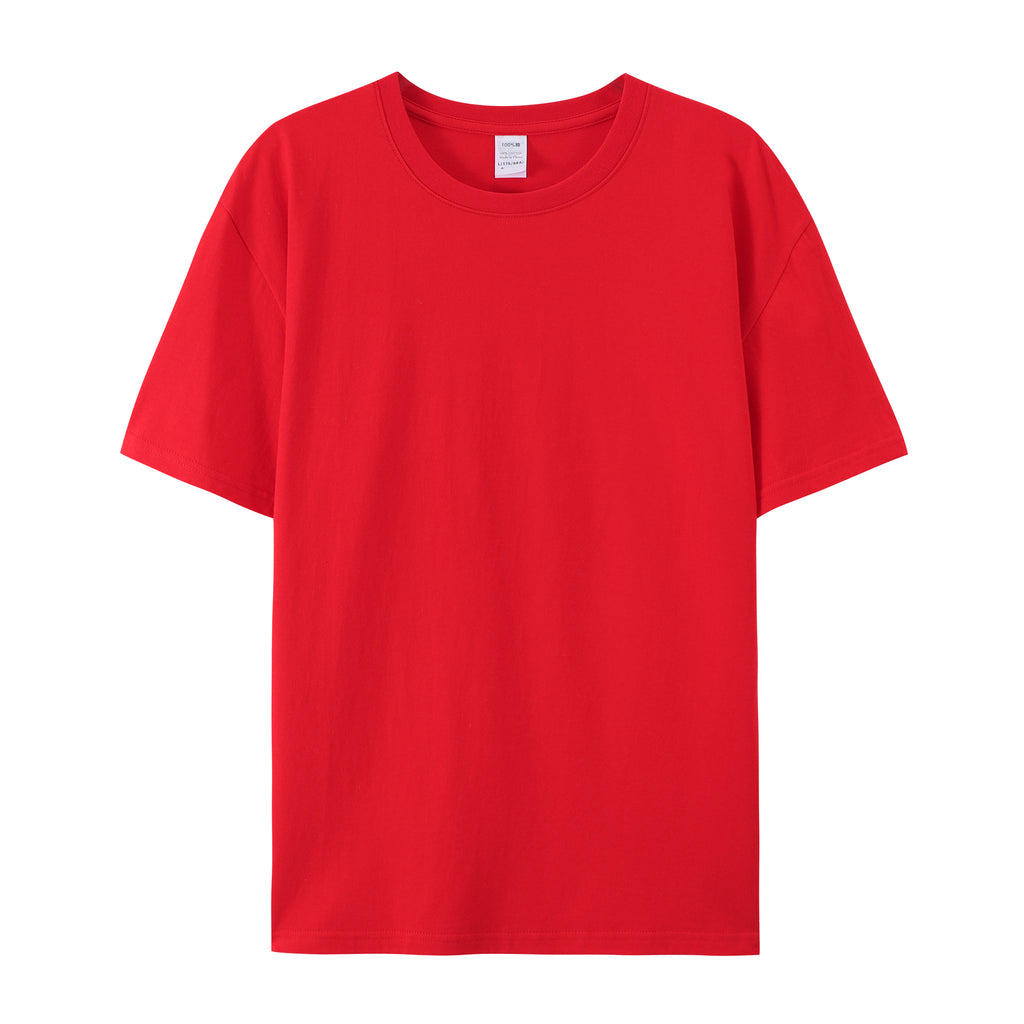 Plus Size T-shirts Unisex High Quality Blank Pure Color Sublimation Heavy Cotton Streetwear Custom Puff Printing T-shirts