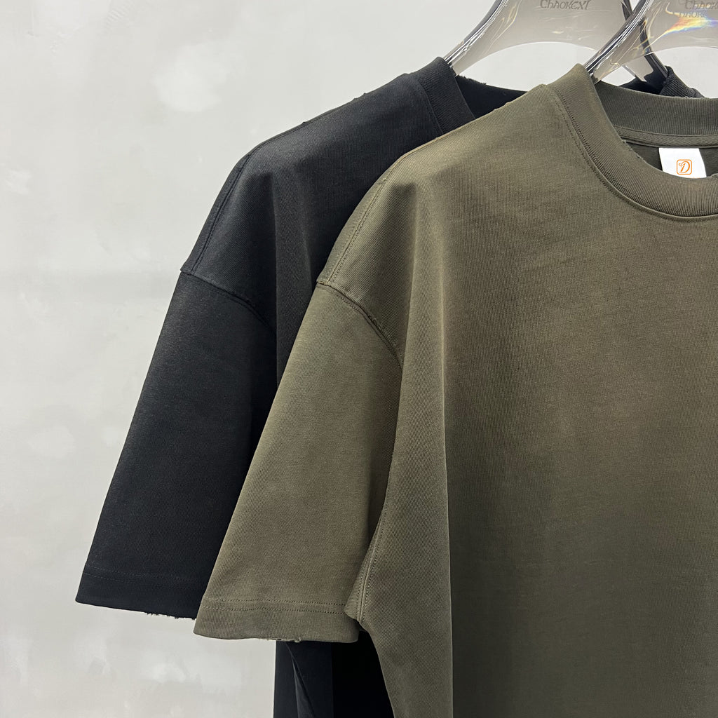 Heavyweight Tshirts Vintage Custom Acid Wash t Shirt High Quality Summer Short Sleeve Blank Fashionable Broken Plain t Shirt