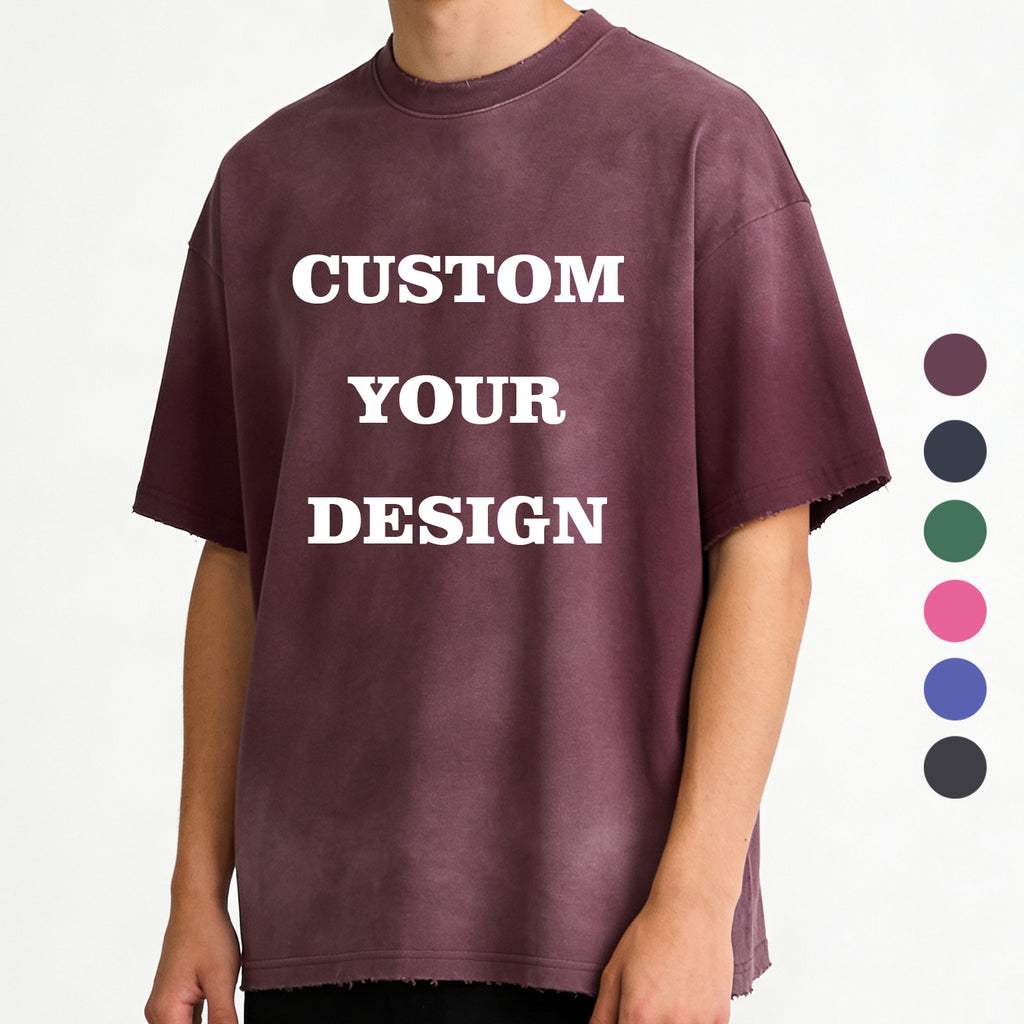 High Quality Tshirt Wholesale Custom logo Casual Vintage Fashionable Acid Wash Streetwear 100% Cotton Personalized T-shirts