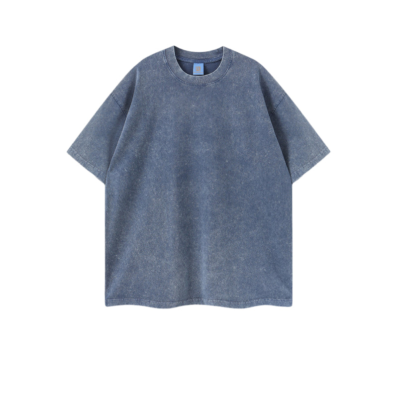 100% Cotton Vintage Custom Acid Wash Waxing Printing Short Sleeve Streetwear Drop Shoulder t Shirt Manufacturers