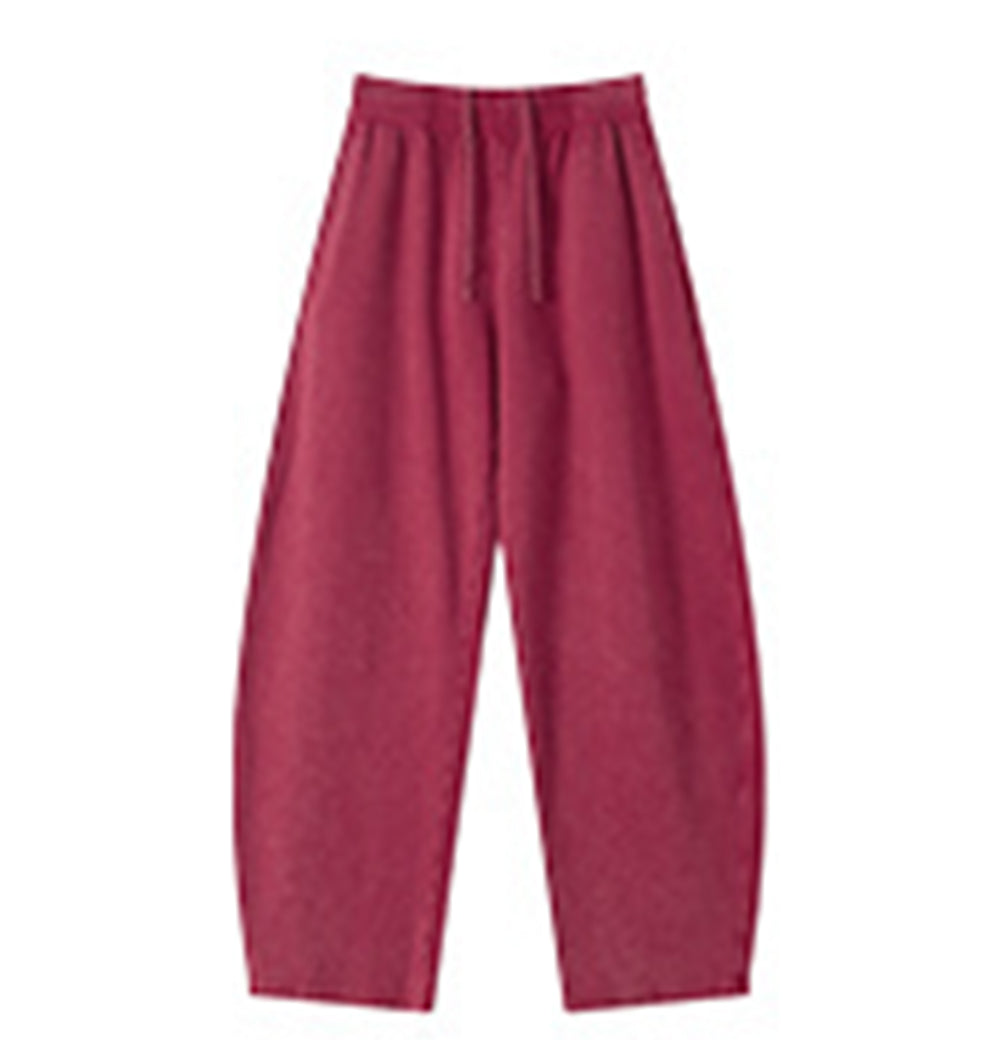 Men's Heavy Duty Water Washed Faded Pure Cotton Loose Curved Leg Sweatpants Loose Fitting Cotton Casual Brand Sweatpants