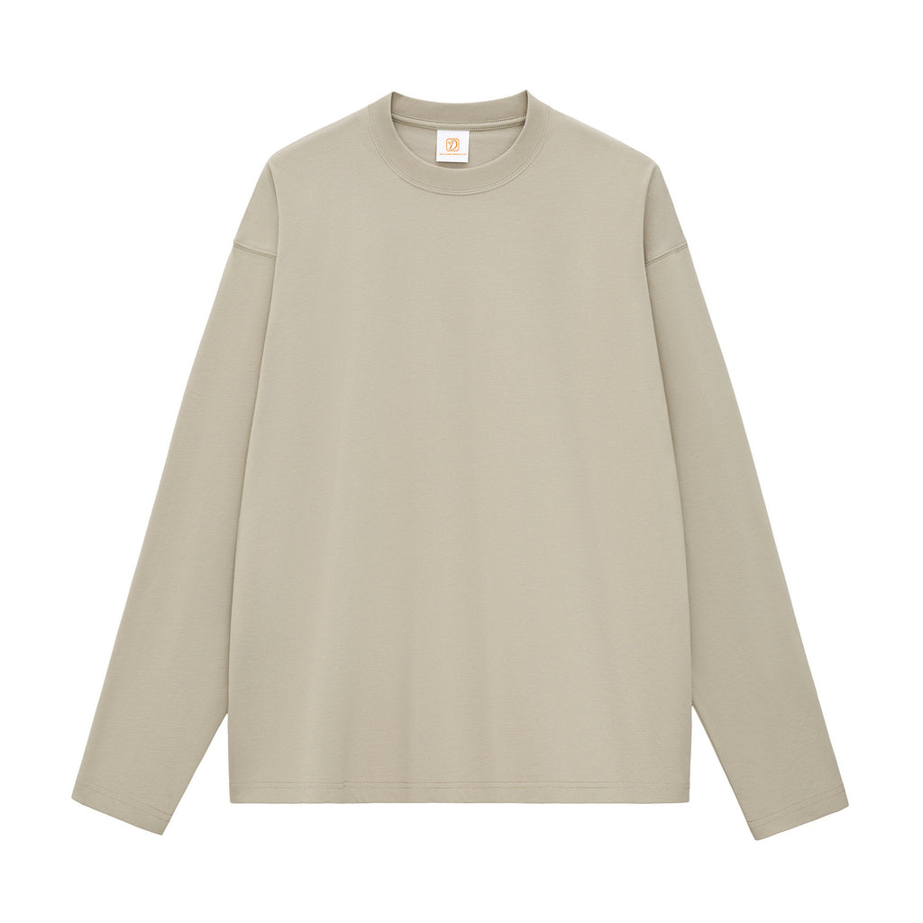Wholesale Long Sleeve T-shirt Blank Round Neck Custom logo Puff Printing High Quality Pure Color Dtf Transfers for t Shirts