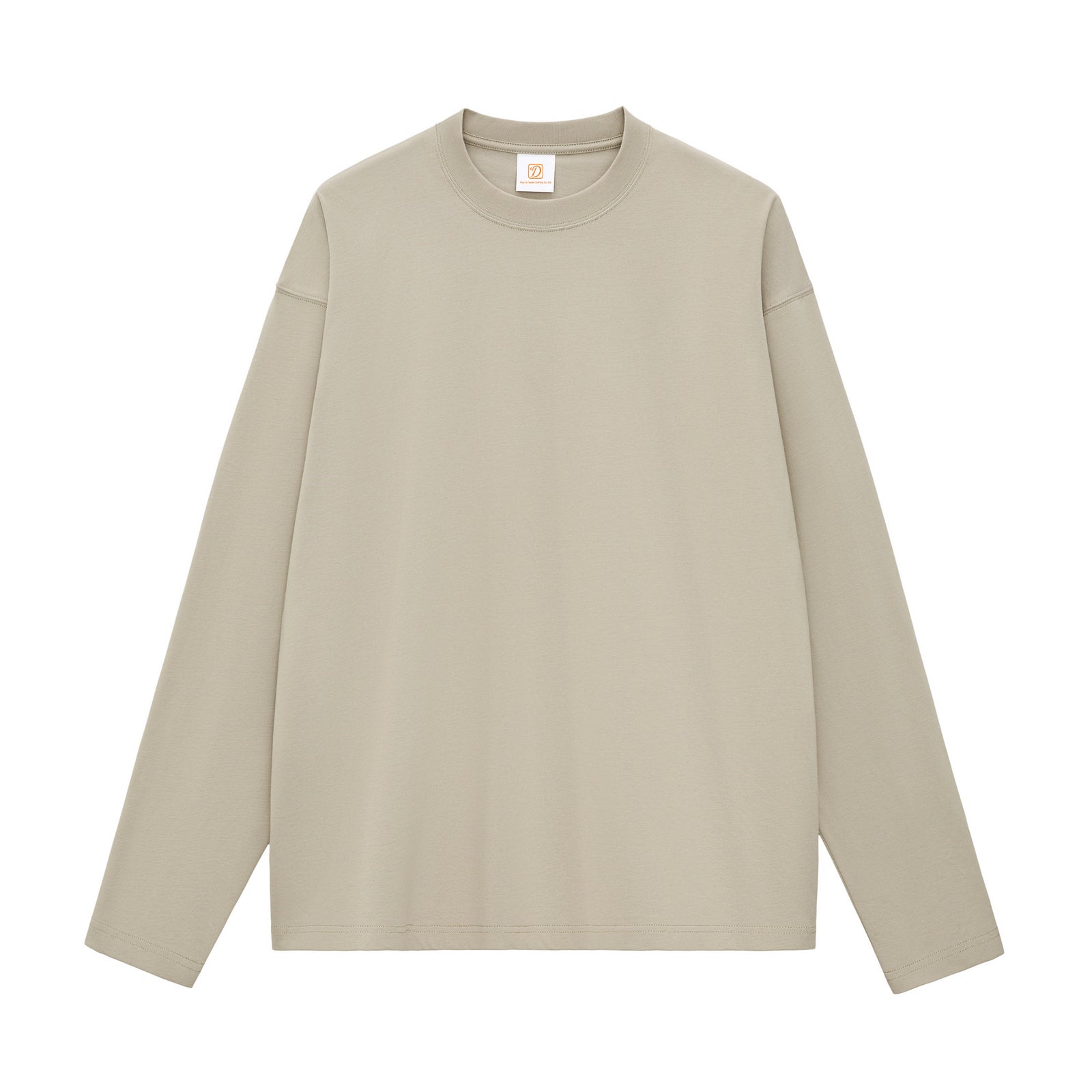Wholesale Long Sleeve T-shirt Blank Round Neck Custom logo Puff Printing High Quality Pure Color Dtf Transfers for t Shirts