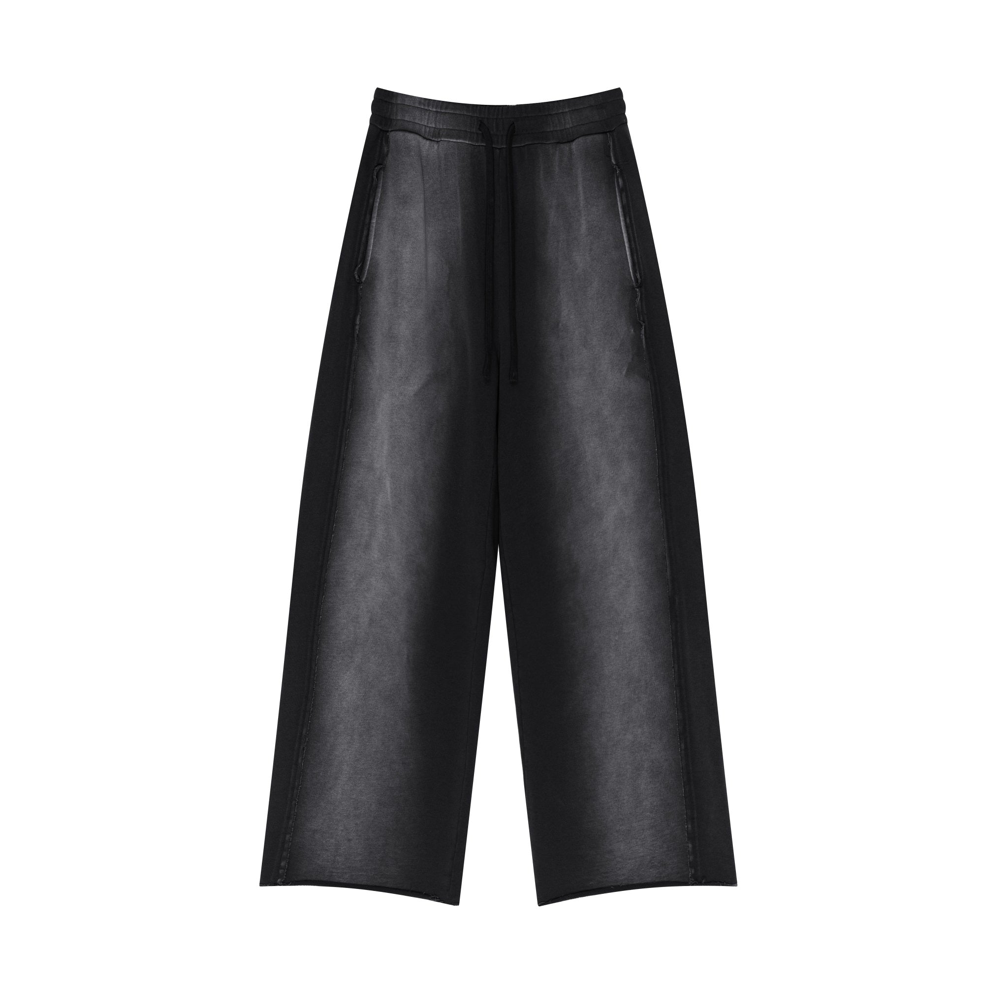 100% Cotton Sweatpants Custom 370g Heavyweight Loose Fit Broken Monkey Washed High Quality Screen Printed Streetwear Sweatpants