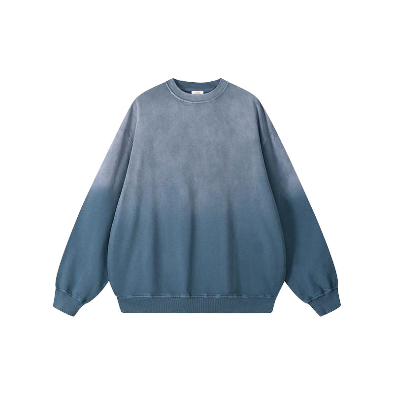 High Quality 100% Cotton Loose Washed Casual Hoodie for Men with a Round Neckline and Heavy Weight Round Neck Pullover Hoodie