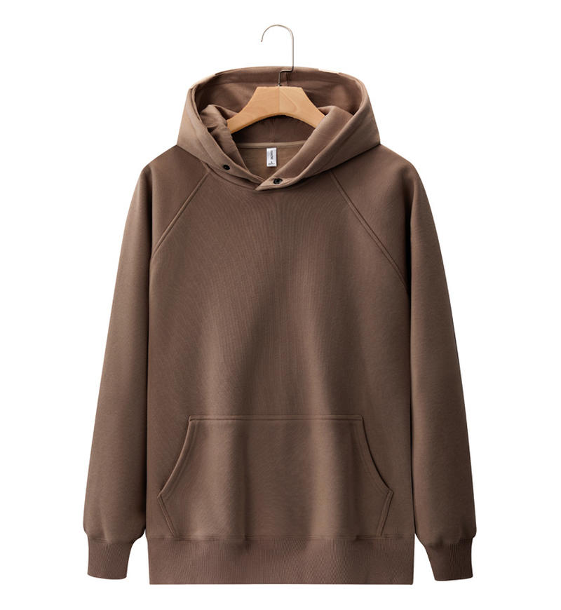 Oem Brand Customizable Favorite 7 Color Slanted Shoulder Hoodless Rope Double Button Collar Hooded Sweatshirt Fashion Style