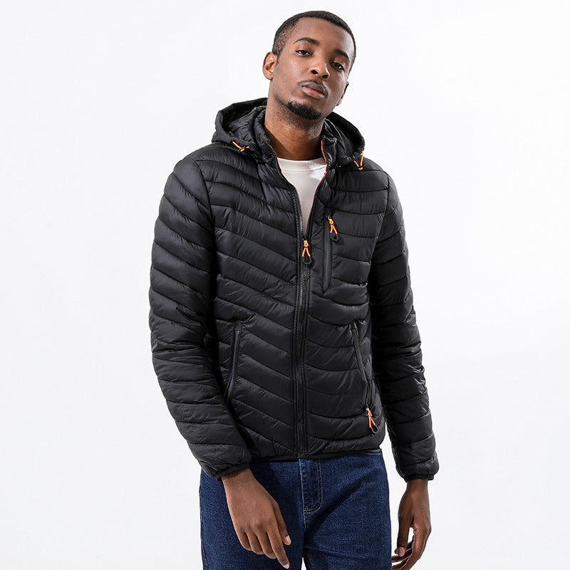 Fashion 5 Color Lightweight Cotton Coat for Men Warm Cotton Jacket Detachable Hat Jacket Available Personalized Design Winter