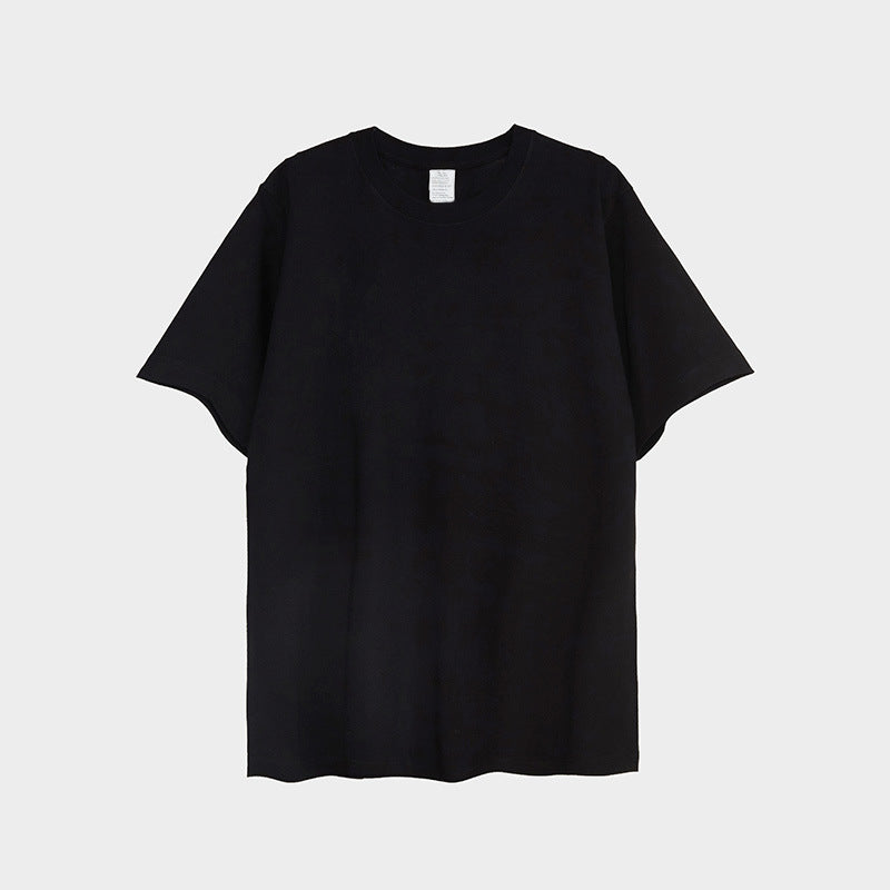 Wholesale 25 Color Pure Cotton Loose and Seamless Customized t Shirts Plus Size Puff Printing Unisex Fashion Vintage  Design