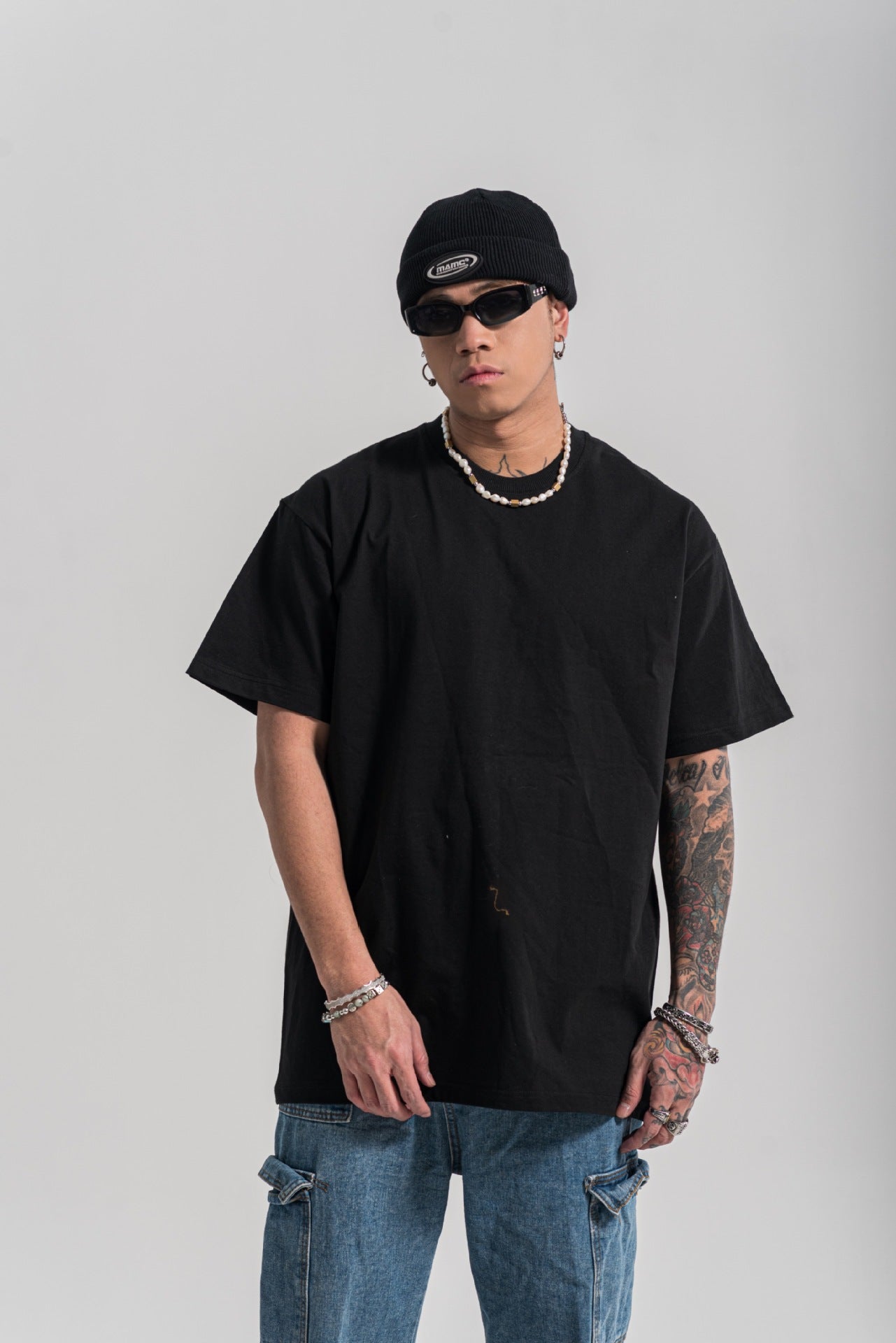 Custom Plus Size Men's T-shirts Unisex High Quality Drop Shoulder Blank O-neck 100% Cotton Fashion Heat Transfers for T-shirts