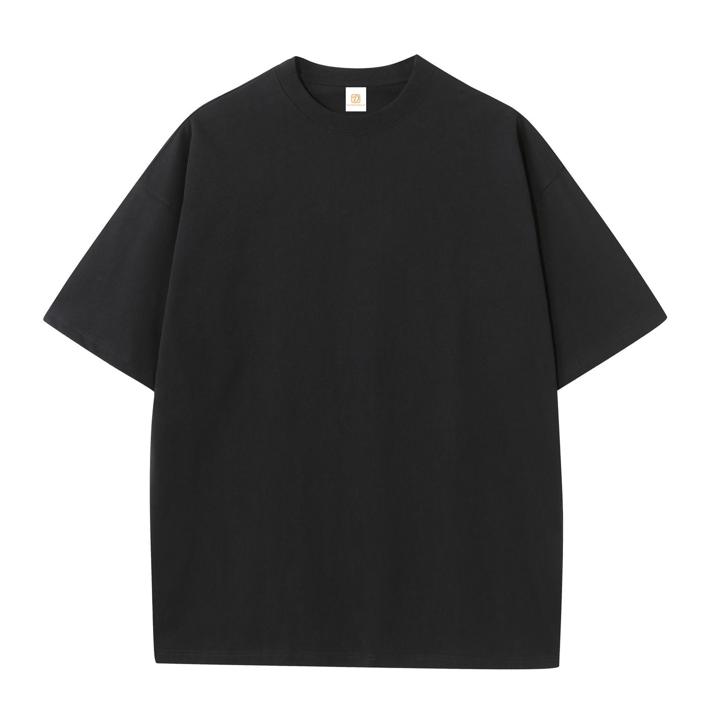 100% Cotton Oversized Tshirt Customized Streetwear Loose Heavyweight Drop Shoulder Wholesale Pure Color Distressed Tshirt