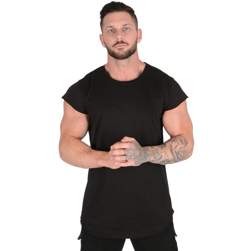 Hip Hop T-shirt Five Color Blank Curved Hem Round Neck T-shirt Printing Custom Streetwear Custom Print Tshirt High Quality