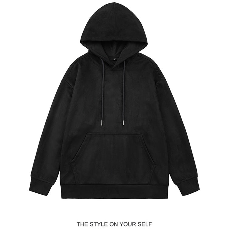 Oem Brand 5 Color Hooded Pullover Sweatshirt for Both Men and Women High Street Style Loose Fi with a Dropped Shoulder Design