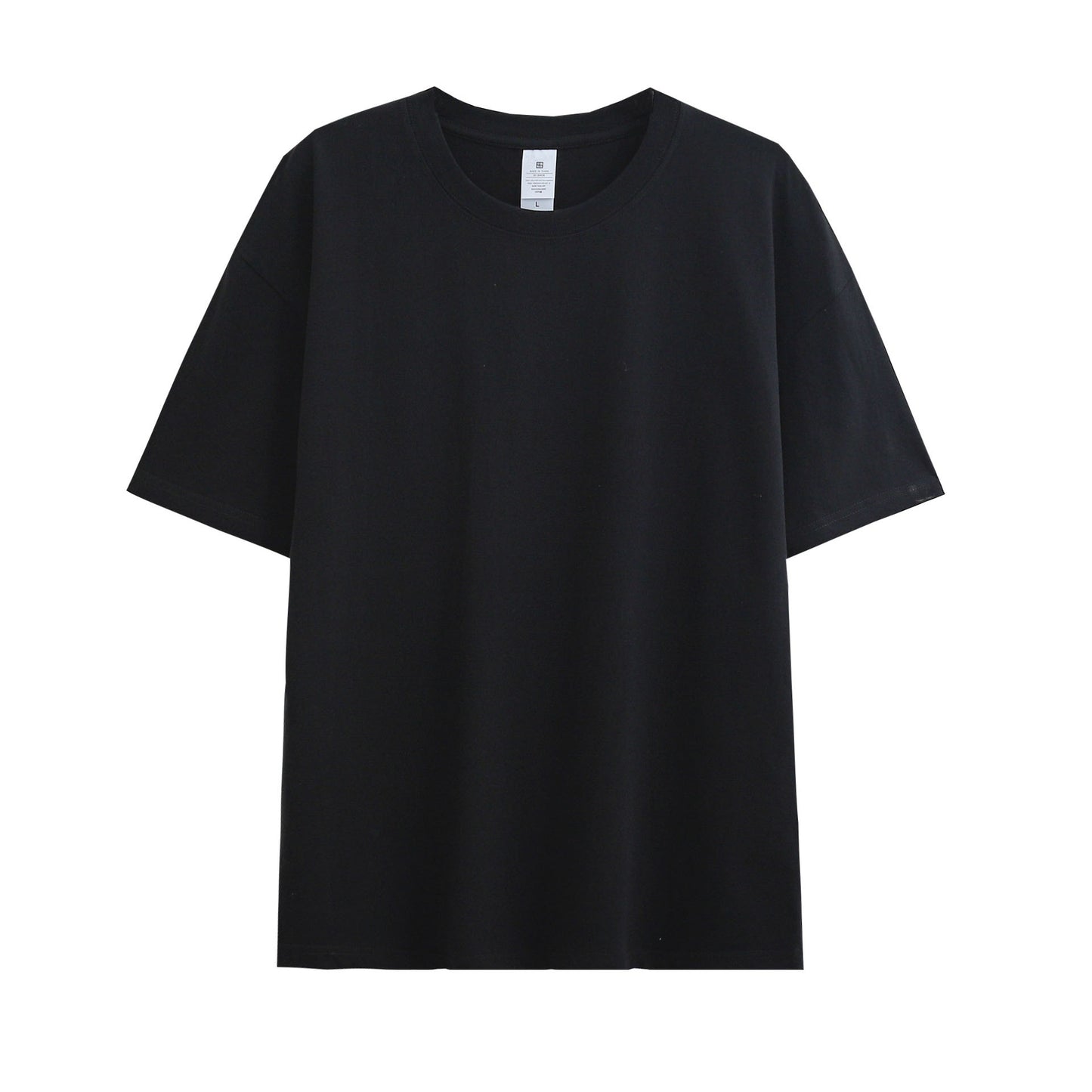 Wholesale Custom Tshirts Heavy Cotton Drop Shoulder High Quality Black Streetwear Custom Puff Printing Plain Tshirt for Men