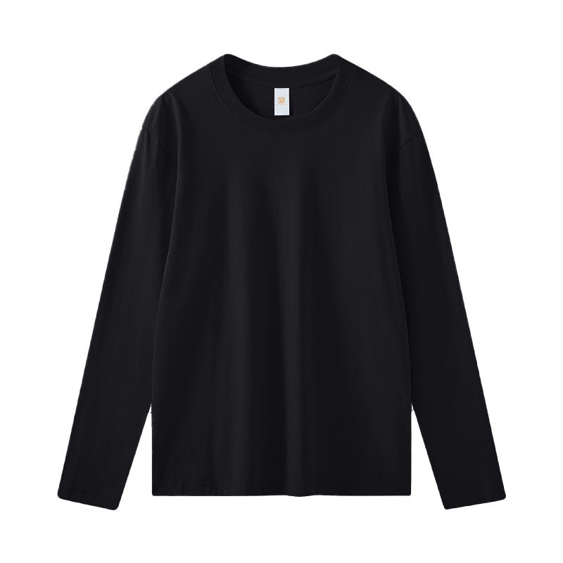 100% Cotton T-shirt Loose Blank Streetwear Vintage High Quality New Design Washed Screen Printed Long Sleeve t Shirt for Men