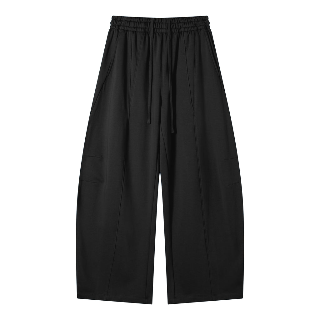 Men's Sweatpants New Design Polyester/Cotton Loose High Quality Streetwear Patchwork Fashion Pure Color Plain Sweatpants