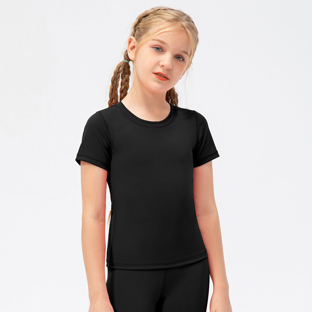 Oem Wholesale Customized Girls' Tight Fitting tank Top Soft and Quick Drying Children's Clothing for Dance Training Back Piece