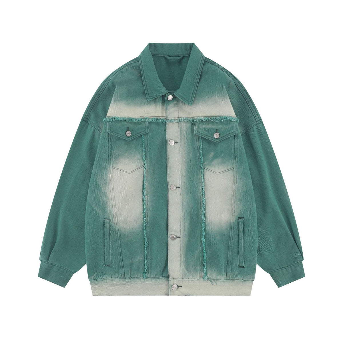 Oem plain Jacket 100 Cotton Blanc 3 Color Loose and Retro Water Washed Distressed Patchwork Contrast Denim High Quality Jacket