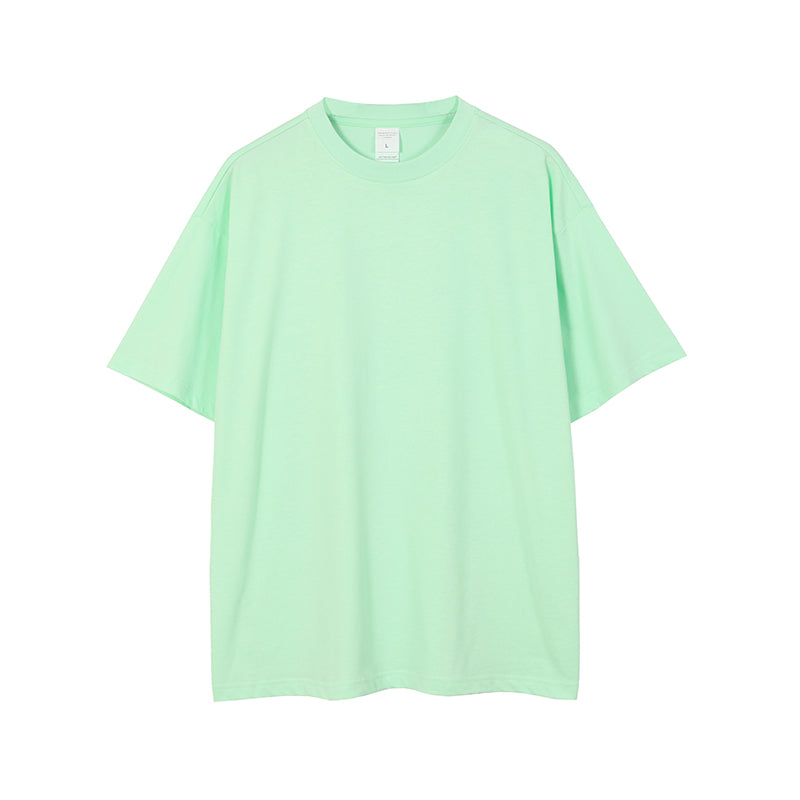 Mens Clothing Custom logo Blank Drop Shoulder Tshirt Streetwear Pure Color High Quality Puff Printing Heavy Cotton T-shirts