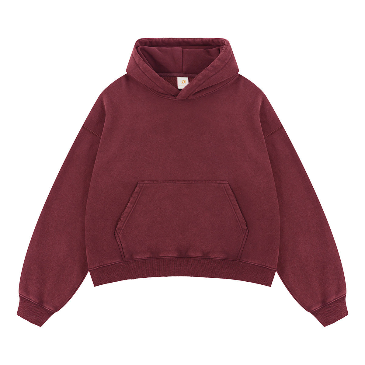 Fashion High Quality Men's Hoodies Boxy Style Padded Fleece Pullover with Frayed and Distressed Hooded Sweater Design Winter