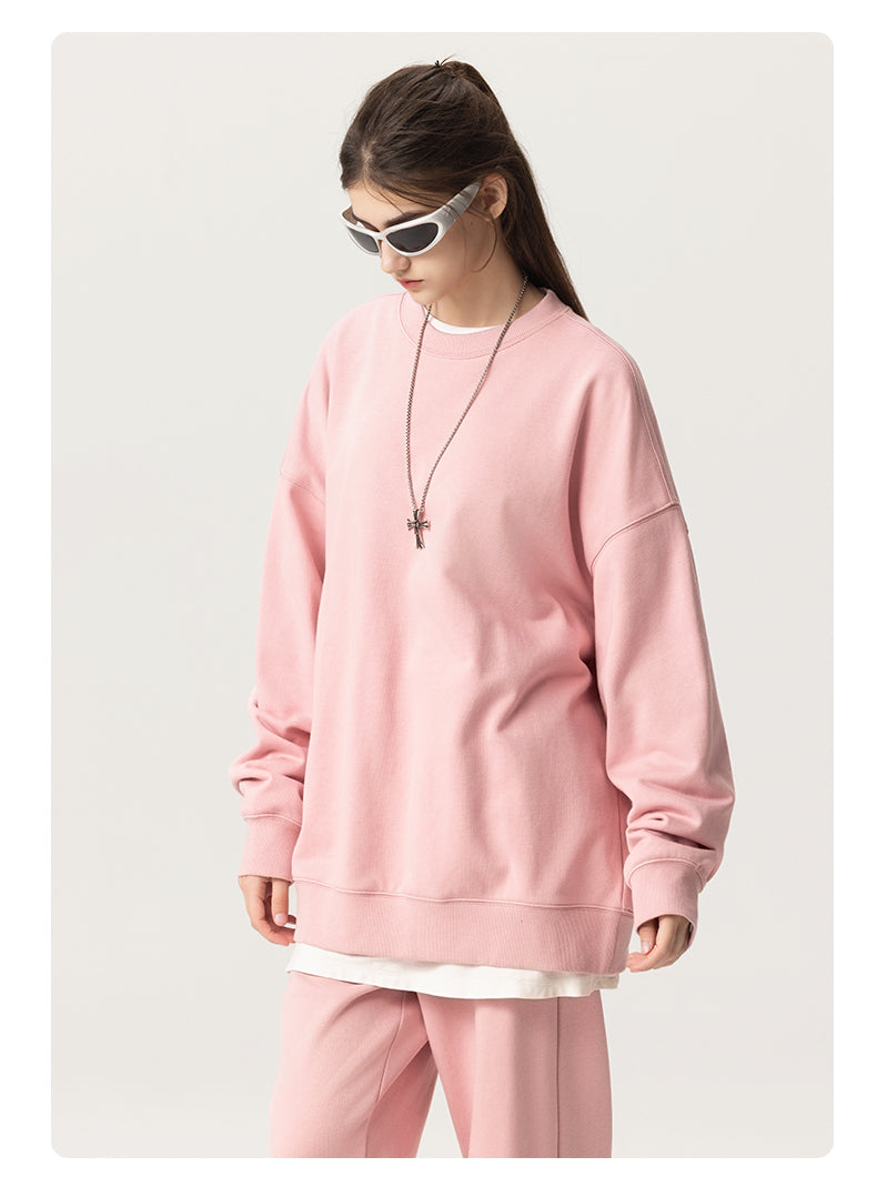 Wholesale Custom You Can Customize Your Favorite Pattern 400G Heavyweight Flannel Round Neck Sweatshirt Simples Design Hoodies