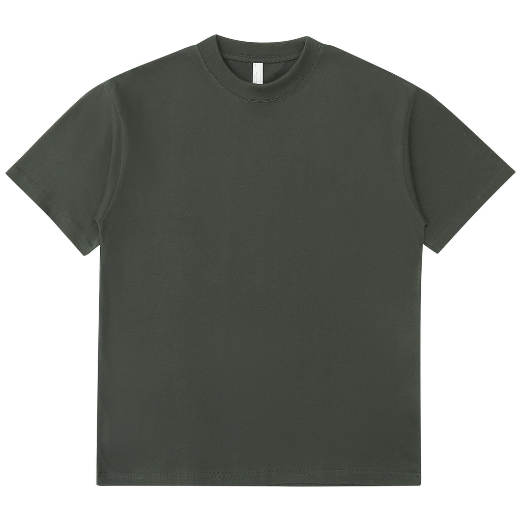 250g 100% Cotton T-shirt High Quality Loose Pure Color Custom Design Puff Printing Embroidery logo Heat Transfers for T-shirts