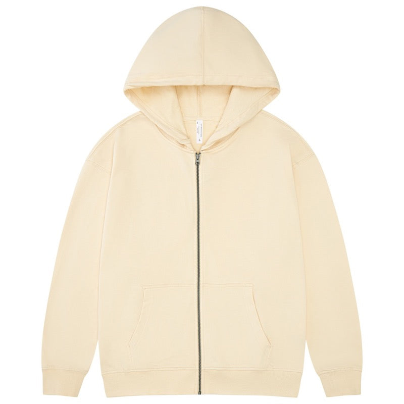 Wholesale China Printing Custom Cotton French Style Loop Zipper Sweatshirt Personalized Hoodies  Design Unisex High Quality
