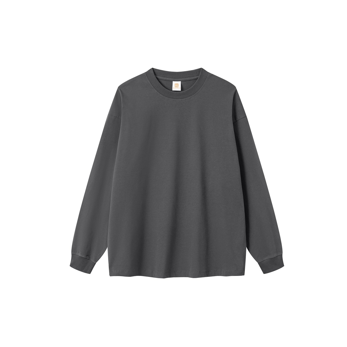 Streetwear T-shirt Loose High Quality Sport Round Neck Custom logo Pure Color Blank New Design Long Sleeve Personalized T-shirt