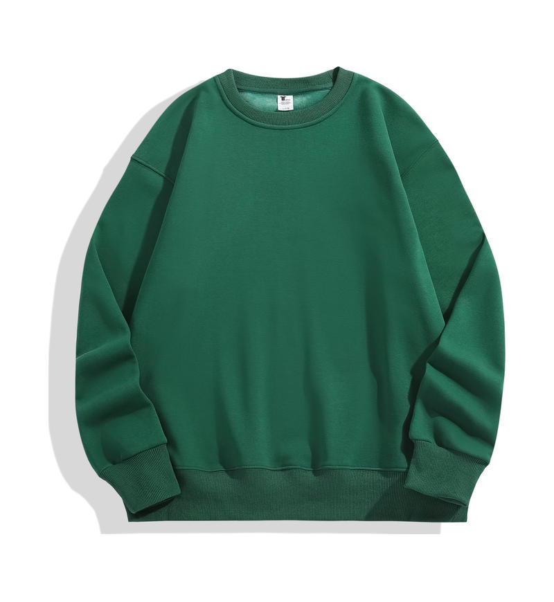 500g Heavyweight Hoodies Blank Pullover Crew Neck Unisex High Quality Drop Shoulder Pure Color Streetwear Oversized Hoodies