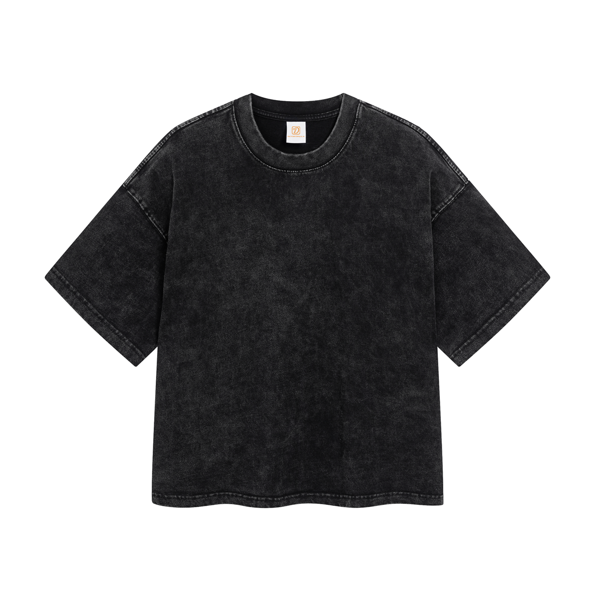 Boxy New Design Tshirt Custom Acid Wash Short Style Loose Blank Heavyweight Streetwear Fashion 100% Cotton Puff Print t Shirt