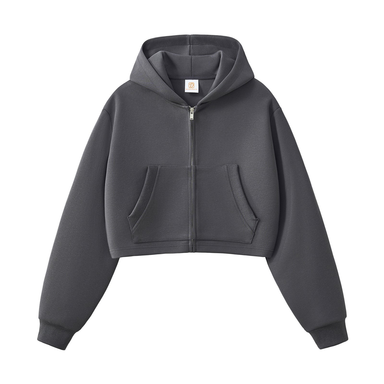 Manufacturer Hoodies Top Quality Crop Top Custom Zip up Sport Heavyweight Streetwear Fashion Drop Shoulder Wholesale Hoodies